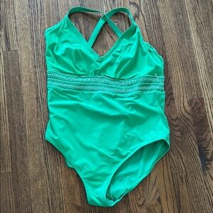 Green One-Piece Swimsuit